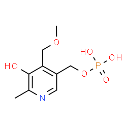 ChemSpider 2D Image | [5-Hydroxy-4-(methoxymethyl)-6-methyl-3-pyridinyl]methyl dihydrogen phosphate | C9H14NO6P