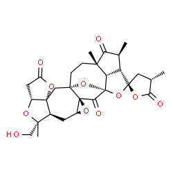 ChemSpider 2D Image | (1'R,2R,3'S,4S,5'S,7'S,8'R,10'R,14'R,16'S,19'S,21'S,22'S,26'S)-8'-(Hydroxymethyl)-4,8',19',21'-tetramethyl-3H,12'H,20'H-spiro[furan-2,23'-[4,9,13,24,25]pentaoxaoctacyclo[14.8.1.1~1,19~.0~3,5~.0~3,16~.
0~7,14~.0~10,14~.0~22,26~]hexacosane]-2',5,12',20'(4H)-tetrone | C29H34O11