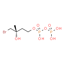 ChemSpider 2D Image | 4-Bromo-3-hydroxy-3-methylbutyl trihydrogen diphosphate | C5H13BrO8P2