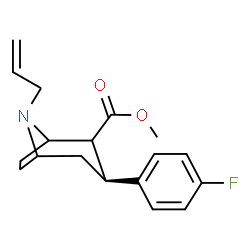 ChemSpider 2D Image | Methyl (3S)-8-allyl-3-(4-fluorophenyl)-8-azabicyclo[3.2.1]octane-2-carboxylate | C18H22FNO2