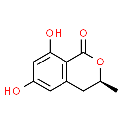 ChemSpider 2D Image | (3S)-6,8-Dihydroxy-3-methyl-3,4-dihydro-1H-isochromen-1-one | C10H10O4