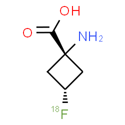 ChemSpider 2D Image | cis-1-Amino-3-(~18~F)fluorocyclobutanecarboxylic acid | C5H818FNO2