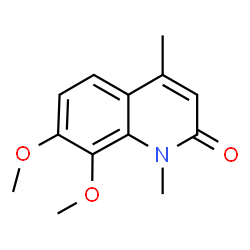 ChemSpider 2D Image | 7,8-Dimethoxy-1,4-dimethyl-2(1H)-quinolinone | C13H15NO3
