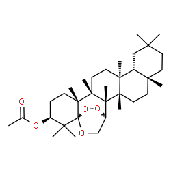 ChemSpider 2D Image | (1S,3S,6R,7R,10S,11R,16R,19S,20S,21S)-2,2,6,7,10,13,13,16,19,20-Decamethyl-22,23,24-trioxahexacyclo[19.2.2.0~1,6~.0~7,20~.0~10,19~.0~11,16~]pentacos-3-yl acetate | C34H56O5