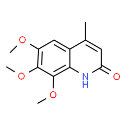 ChemSpider 2D Image | 6,7,8-Trimethoxy-4-methyl-2(1H)-quinolinone | C13H15NO4