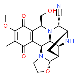 ChemSpider 2D Image | (1R,3R,4S,9S,16S,18S,19S,21S)-16-(Hydroxymethyl)-13-methoxy-12-methyl-11,14-dioxo-5-oxa-8,17,20-triazahexacyclo[15.3.1.0~3,19~.0~4,8~.0~9,18~.0~10,15~]henicosa-10(15),12-diene-21-carbonitrile | C21H24N4O5