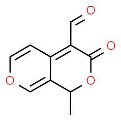 ChemSpider 2D Image | 1-Methyl-3-oxo-1H,3H-pyrano[3,4-c]pyran-4-carbaldehyde | C10H8O4