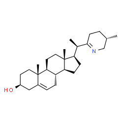 ChemSpider 2D Image | (3beta,20R)-20-[(5S)-5-Methyl-3,4,5,6-tetrahydro-2-pyridinyl]pregn-5-en-3-ol | C27H43NO