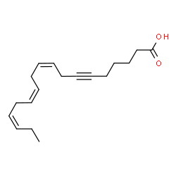 ChemSpider 2D Image | (9Z,12Z,15Z)-9,12,15-Octadecatrien-6-ynoic acid | C18H26O2