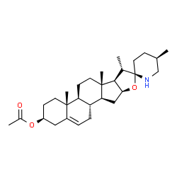 ChemSpider 2D Image | (3beta,25R)-Spirosol-5-en-3-yl acetate | C29H45NO3
