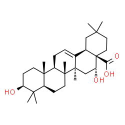 ChemSpider 2D Image | (3beta,16alpha,18alpha)-3,16-Dihydroxyolean-12-en-28-oic acid | C30H48O4