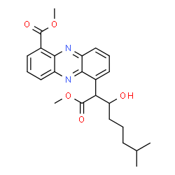ChemSpider 2D Image | Methyl 6-(3-hydroxy-1-methoxy-7-methyl-1-oxo-2-octanyl)-1-phenazinecarboxylate | C24H28N2O5