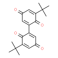 ChemSpider 2D Image | 5,5'-Bis(2-methyl-2-propanyl)-1,1'-bi(1,4-cyclohexadien-1-yl)-3,3',6,6'-tetrone | C20H22O4