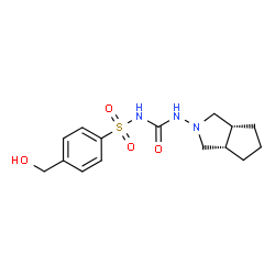 ChemSpider 2D Image | N-[(3aR,6aS)-Hexahydrocyclopenta[c]pyrrol-2(1H)-ylcarbamoyl]-4-(hydroxymethyl)benzenesulfonamide | C15H21N3O4S