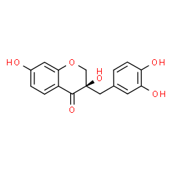 ChemSpider 2D Image | (3R)-3-(3,4-Dihydroxybenzyl)-3,7-dihydroxy-2,3-dihydro-4H-chromen-4-one | C16H14O6
