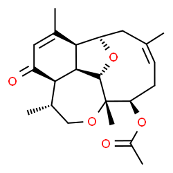 ChemSpider 2D Image | (1S,2R,3S,7R,8R,11S,12R,14Z,17R)-4,8,11,15-Tetramethyl-6-oxo-10,18-dioxatetracyclo[9.7.0.0~2,7~.0~3,17~]octadeca-4,14-dien-12-yl acetate | C22H30O5