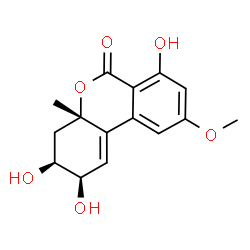 ChemSpider 2D Image | (2R,3S,4aS)-2,3,7-Trihydroxy-9-methoxy-4a-methyl-2,3,4,4a-tetrahydro-6H-benzo[c]chromen-6-one | C15H16O6