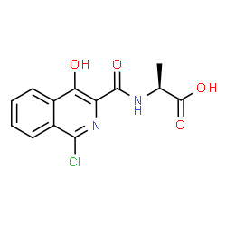 ChemSpider 2D Image | N-[(1-Chloro-4-hydroxy-3-isoquinolinyl)carbonyl]-L-alanine | C13H11ClN2O4