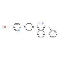 ChemSpider 2D Image | 2-{6-[4-(4-Benzyl-1-phthalazinyl)-1-piperazinyl]-3-pyridinyl}-2-propanol | C27H29N5O
