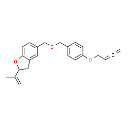 ChemSpider 2D Image | 5-({[4-(2,3-Butadien-1-yloxy)benzyl]oxy}methyl)-2-isopropenyl-2,3-dihydro-1-benzofuran | C23H24O3