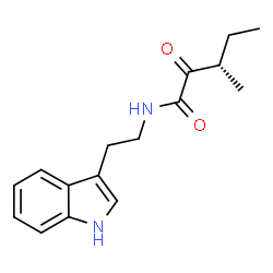ChemSpider 2D Image | (3S)-N-[2-(1H-Indol-3-yl)ethyl]-3-methyl-2-oxopentanamide | C16H20N2O2