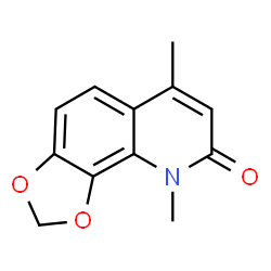ChemSpider 2D Image | 6,9-Dimethyl[1,3]dioxolo[4,5-h]quinolin-8(9H)-one | C12H11NO3