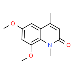 ChemSpider 2D Image | 6,8-Dimethoxy-1,4-dimethyl-2(1H)-quinolinone | C13H15NO3