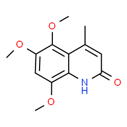 ChemSpider 2D Image | 5,6,8-Trimethoxy-4-methyl-2(1H)-quinolinone | C13H15NO4