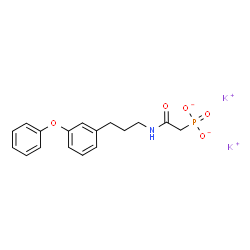 ChemSpider 2D Image | Dipotassium (2-oxo-2-{[3-(3-phenoxyphenyl)propyl]amino}ethyl)phosphonate | C17H18K2NO5P