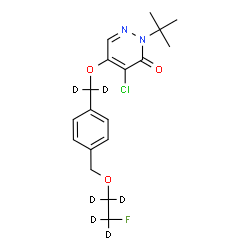 ChemSpider 2D Image | d6-flurpiridaz | C18H16D6ClFN2O3