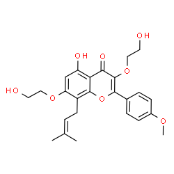 ChemSpider 2D Image | 3,7-BIS(2-HYDROXYETHYL)ICARITIN | C25H28O8