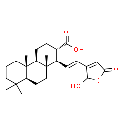 ChemSpider 2D Image | (13alpha,14beta)-14-[(E)-2-(2-Hydroxy-5-oxo-2,5-dihydro-3-furanyl)vinyl]-8-methylpodocarpane-13-carboxylic acid | C25H36O5