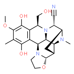 ChemSpider 2D Image | (1R,3R,4S,9S,16S,18S,19S,21S)-11,14-Dihydroxy-16-(hydroxymethyl)-13-methoxy-12,20-dimethyl-5-oxa-8,17,20-triazahexacyclo[15.3.1.0~3,19~.0~4,8~.0~9,18~.0~10,15~]henicosa-10,12,14-triene-21-carbonitrile | C22H28N4O5