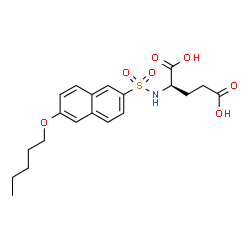 ChemSpider 2D Image | N-{[6-(Pentyloxy)-2-naphthyl]sulfonyl}-D-glutamic acid | C20H25NO7S