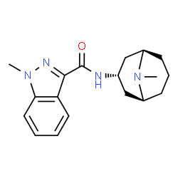 ChemSpider 2D Image | 1-Methyl-N-[(3-exo)-9-methyl-9-azabicyclo[3.3.1]non-3-yl]-1H-indazole-3-carboxamide | C18H24N4O