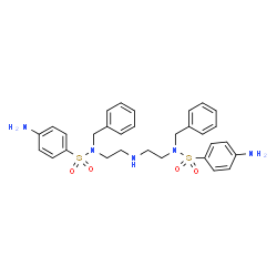 ChemSpider 2D Image | N,N'-(Iminodi-2,1-ethanediyl)bis(4-amino-N-benzylbenzenesulfonamide) | C30H35N5O4S2