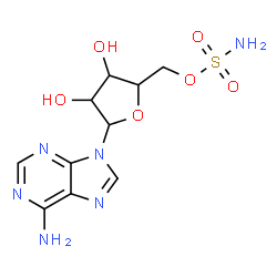 ChemSpider 2D Image | 9-(5-O-Sulfamoylpentofuranosyl)-9H-purin-6-amine | C10H14N6O6S