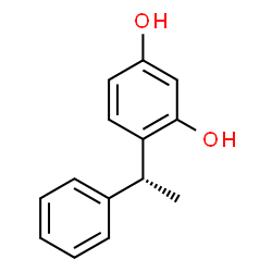 ChemSpider 2D Image | 4-[(1R)-1-Phenylethyl]-1,3-benzenediol | C14H14O2