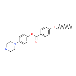 ChemSpider 2D Image | 4-(1-Piperazinyl)phenyl 4-(dodecyloxy)benzoate | C29H42N2O3