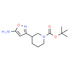 ChemSpider 2D Image | 2-Methyl-2-propanyl 3-(5-amino-1,2-oxazol-3-yl)-1-piperidinecarboxylate | C13H21N3O3