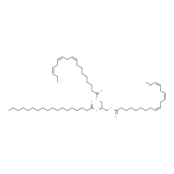 ChemSpider 2D Image | TG(18:3(9Z,12Z,15Z)/18:0/18:3(9Z,12Z,15Z))[iso3] | C57H98O6