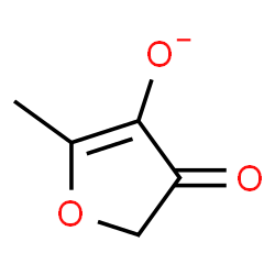 ChemSpider 2D Image | 2-Methyl-4-oxo-4,5-dihydro-3-furanolate | C5H5O3