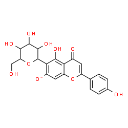 ChemSpider 2D Image | 1,5-Anhydro-1-[5-hydroxy-2-(4-hydroxyphenyl)-7-oxido-4-oxo-4H-chromen-6-yl]hexitol | C21H19O10