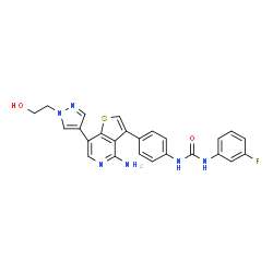 ChemSpider 2D Image | Ilorasertib | C25H21FN6O2S