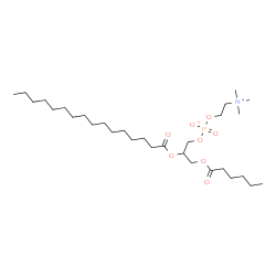 ChemSpider 2D Image | 3-(Hexanoyloxy)-2-(palmitoyloxy)propyl 2-(trimethylammonio)ethyl phosphate | C30H60NO8P