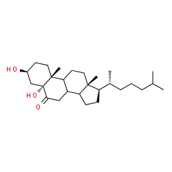 ChemSpider 2D Image | (3beta,5alpha,8xi,9xi,14xi)-3,5-Dihydroxycholestan-6-one | C27H46O3