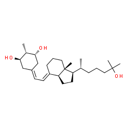 ChemSpider 2D Image | (1R,2R,3R,5E,7E,17beta)-17-(6-Hydroxy-6-methyl-2-heptanyl)-2-methyl-9,10-secoestra-5,7-diene-1,3-diol | C27H46O3