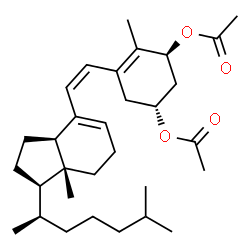 ChemSpider 2D Image | (1S,3R,6Z,20R)-9,10-Secocholesta-5(10),6,8-triene-1,3-diyl diacetate | C31H48O4
