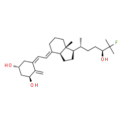 ChemSpider 2D Image | (1S,3R,5Z,7E,24S)-25-Fluoro-9,10-secocholesta-5,7,10-triene-1,3,24-triol | C27H43FO3