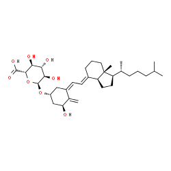 ChemSpider 2D Image | (1S,3R,5Z,7E)-1-Hydroxy-9,10-secocholesta-5,7,10-trien-3-yl alpha-D-glucopyranosiduronic acid | C33H52O8